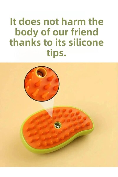 TİNEKE Soft Silicone Steam Cat and Dog Washing Brush