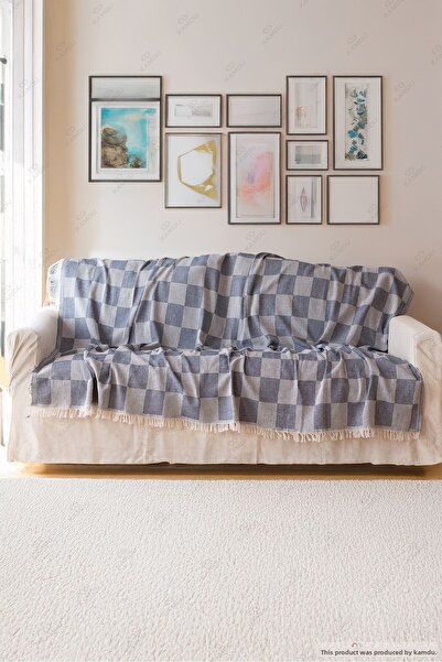 TAHT غطاء أريكة بنمط منقوش مقاس 180 × 200 سم، غطاء أريكة قطني، غطاء أريكة فاخر