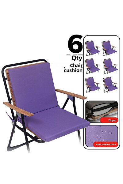 XPERMATE Pernă pentru scaun cu spătar 6 piese cu fermoar 40x40 pernă pentru scaun cu spătar violet