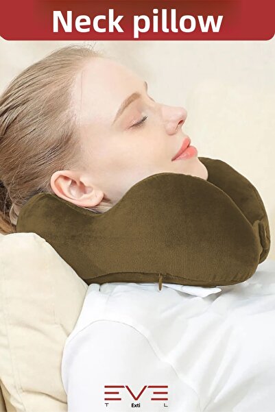 Eve Tekstil Pernă ortopedică Visco pentru gât - Pernă hipoalergică de călător...