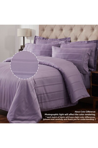 Donetella 7-Piece 300 TC Cotton Solid King Size Comforter Set 240x260 cm Deattachable 350 GSM Filler