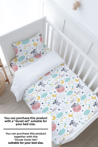 Tuğba Kuğu Seria Iconic - Set cearșaf pentru copii Sleepy Koala, elastic pentru mărime