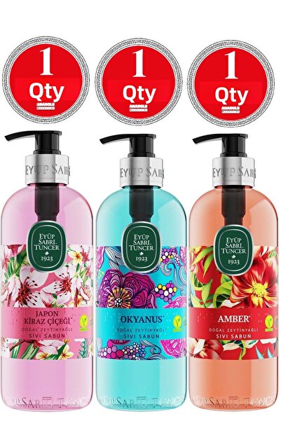 Eyüp Sabri Tuncer صابون سائل بزيت الزيتون الطبيعي 500 مل أوشن + زهر الكرز الي...