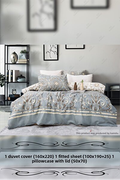 XAMANTHA Σετ Παπλωματοθήκη Μονό - Ελαστικό και Πολυτελές, Βαμβακερό Σετ Παπλω...