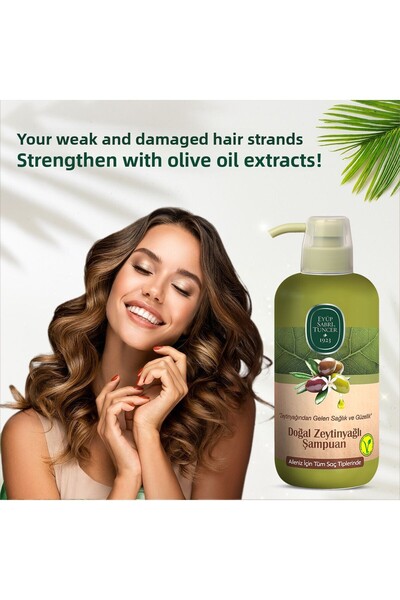 Eyüp Sabri Tuncer 600 ml Natural Olive Oil Shampoo - X 2 Pieces