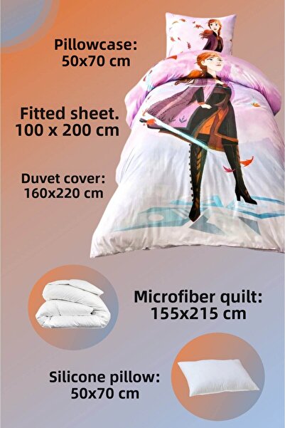 Taç Disney Frozen Licensed Duet Personality Duvet Cover + Quilt + Pillow