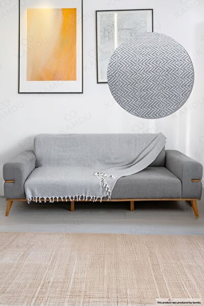 XAMANTHA Κάλυμμα καναπέ με τετράγωνο σχέδιο 170x210, Βαμβακερό κάλυμμα καναπέ...