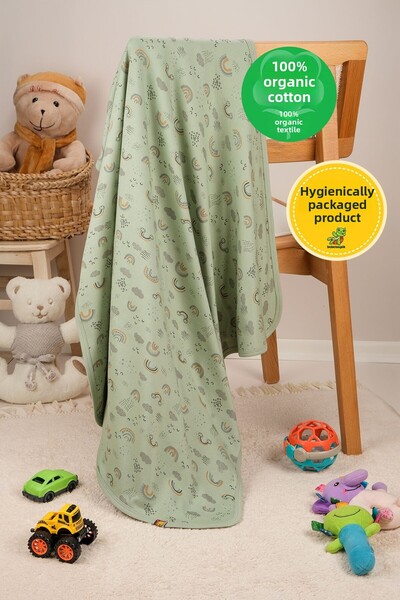 bebetospik بطانية أطفال متعددة الأغراض مصنوعة من القطن بنسبة 100% بطبقة مزدوج...