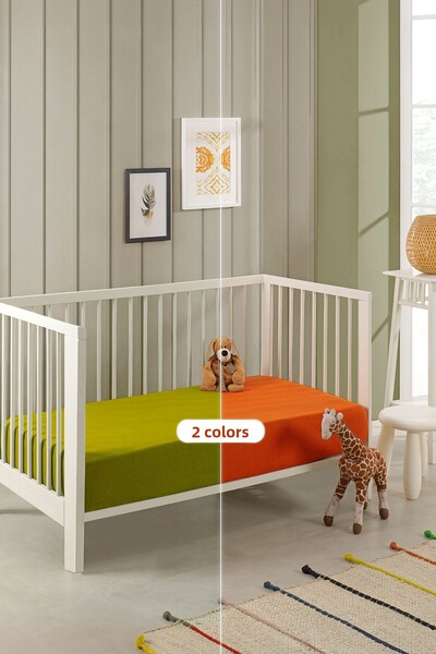The Berb 100% Cotton 2-Piece Elastic Baby Bedsheet |   70X140 cm |   Towel Sheet