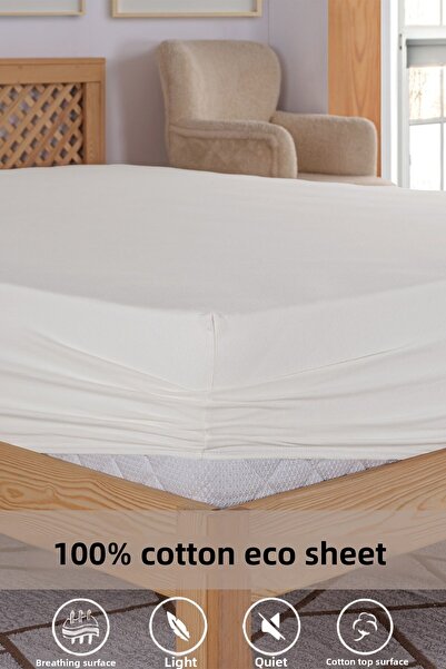 y.h yıldızer home collection Combed Cotton Elastic Bed Sheet 180X200 Size 100...