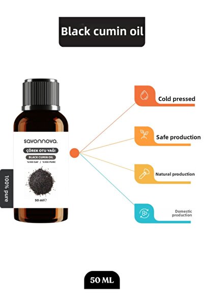 Savonnova Natural Black Cumin Oil - 100% Pure, 50 ml
