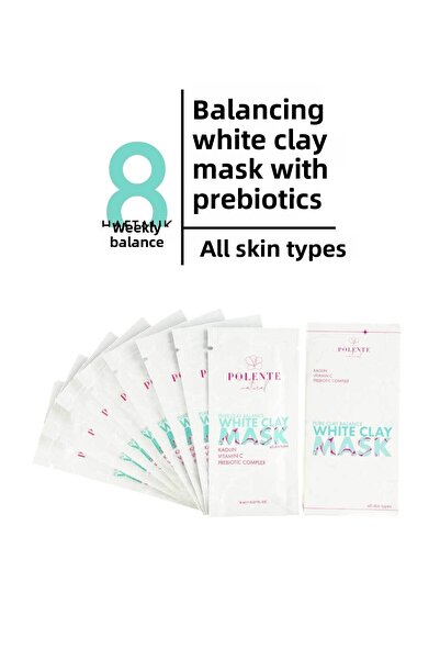 Polente Natural Balancing White Clay Mask with Prebiotics (8 X 8 ml)