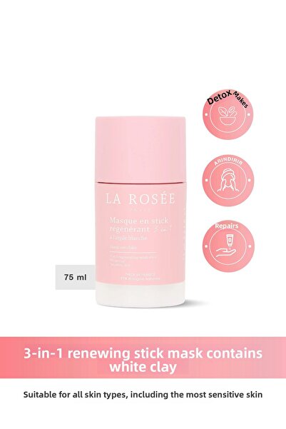 La Rosee Paris 3 في 1 قناع عصا مجدد بالطين الأبيض - 75 مل