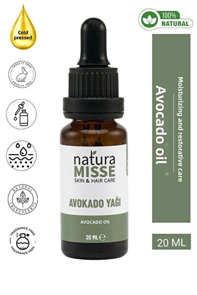 NaturaMisse زيت الأفوكادو 20 مل نقي معصور على البارد