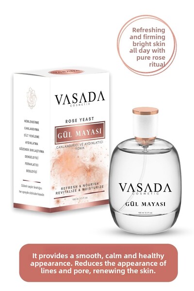 Vasada Rose Yeast Brightening and Pore Firming Anti-Aging Tonic 100 ml