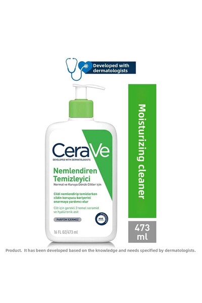 CeraVe Moisturizing cleanser with Hyaluronic acid and 3 basic ceramids for no...