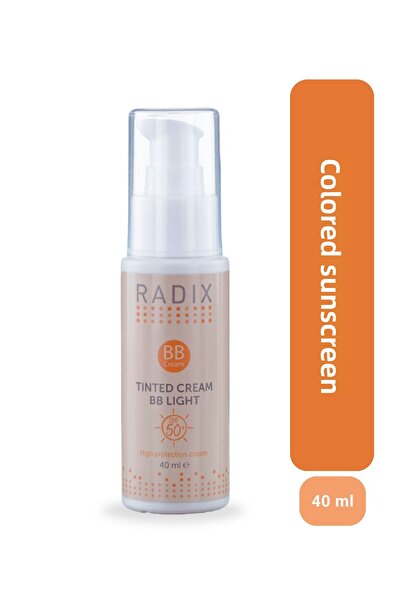 Radix واقي شمسي للوجه مع خافي عيوب ملون - كريم ملون Bb Light (لون فاتح إلى مت...
