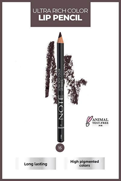 NOTE قلم تحديد الشفاه ذو الألوان الغنية للغاية 15 بلاك بيري - أرجواني