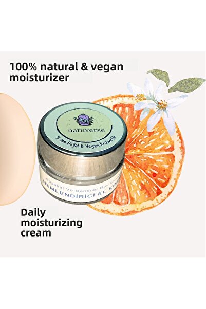 NATUVERSE كريم لليدين طبيعي ونباتي 100% 20 مل - حجم صغير وسفر