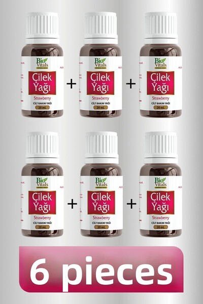 Bio Vitals 6 قطع 20 مل زيت الفراولة