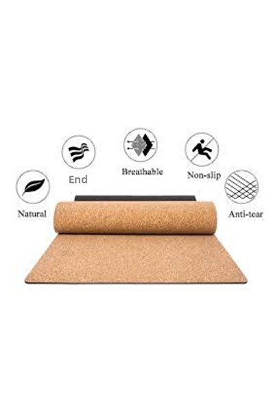 Lovelybird Χαλάκι γιόγκα με επικάλυψη από φελλό πάνω από TPE 5mm