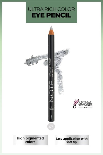 NOTE قلم تحديد العيون ذو الألوان الغنية للغاية 07 آيسبرج - لون فضي