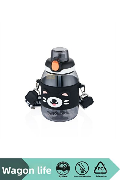 Vagonlife 600ml Cute Animals - Polycarbonate Children's Water Bottle with Sil...