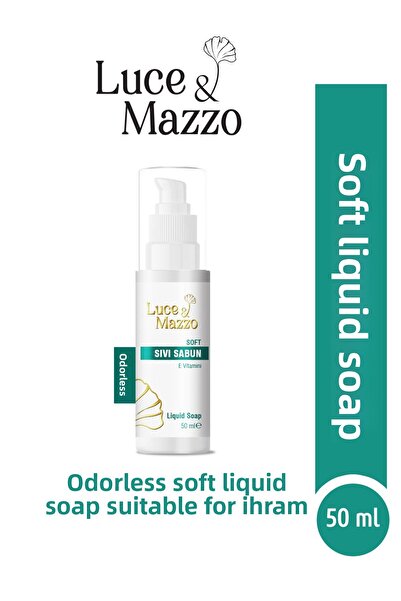Luce & Mazzo Soft Liquid Soap 50 ml with Vitamin E Suitable for Ihram - Unsce...