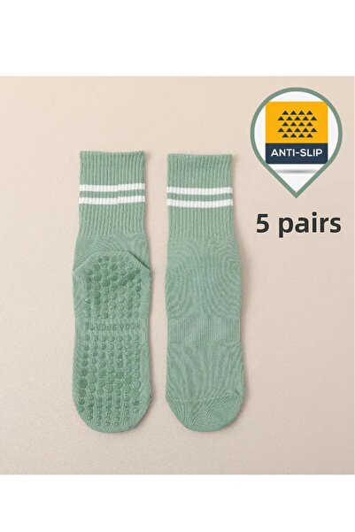 XTR Fitness 5 чифта професионални чорапи с неплъзгаща се подметка за йога и п...