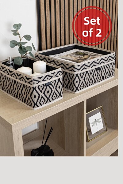 BRAMBLE LIFE Bohe 2-Piece Drawer and Shelf Organizer Basket Interior Makeup O...