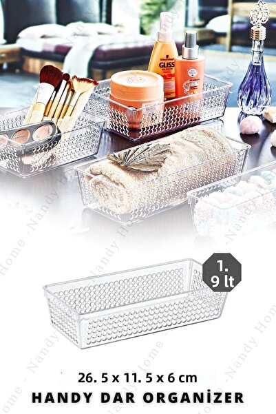 Nandy Home Organizator îngust pentru frigider și dulap de 1,9 litri, 26,5x11,5x6 cm