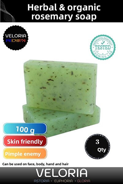 Veloria سلسلة فاخرة 100% عطر طبيعي موازنة بشرة الوجه صابون إكليل الجبل المرطب...