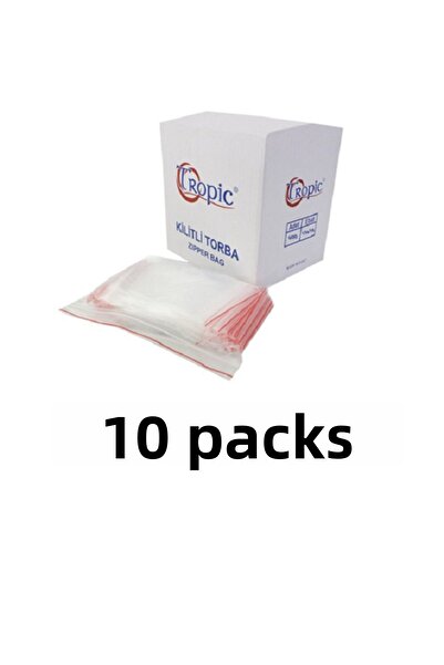 Tropic 10 عبوات من أكياس زيبلوك مقاس 15×18 – 600 قطعة