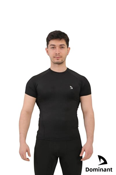 DOMİN SPOR Ανδρικό μπλουζάκι με κοντό μανίκι Compression Fitness Gym Body