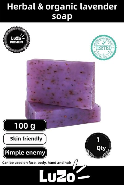 LuZo صابون اللافندر المرطب العضوي الطبيعي بنسبة 100% من سلسلة Premium، قطعة و...