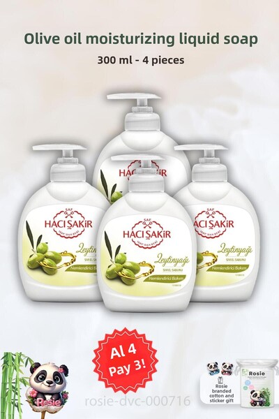 Hacı Şakir 300 ml Olive Oil Moisturizing Liquid Soap - ROSIE
