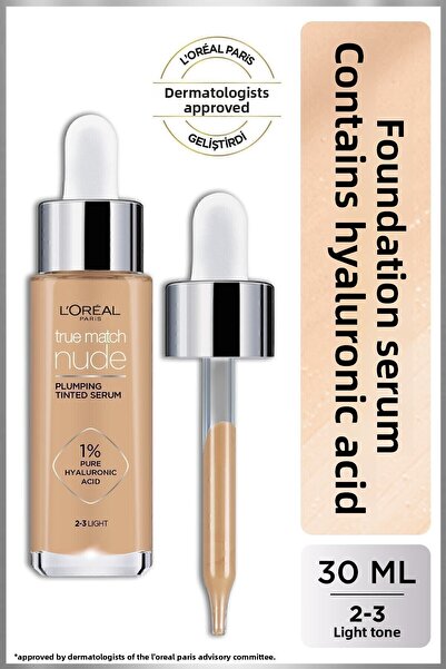L'Oreal Paris كريم أساس لوريال باريس ترو ماتش نود سيروم 2-3 فاتح