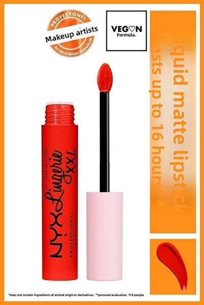 NYX Professional Makeup XXL Matte Liquid Lipstick - on Fuego Lip Lingerie