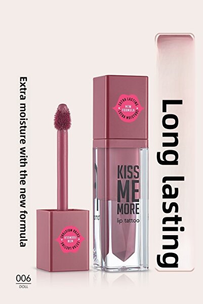 Flormar Long Lasting Matte Lipstick - Kiss Me More-006 Doll-8682536040679