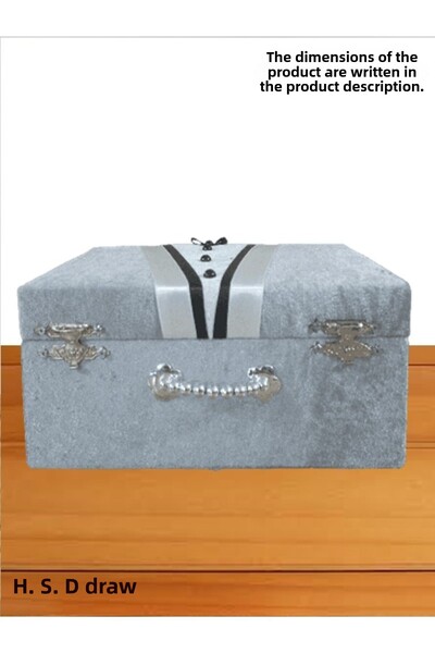 Sandık Dünyası Dowry Groom Makeup Crate for Engagement and Bride - 0006