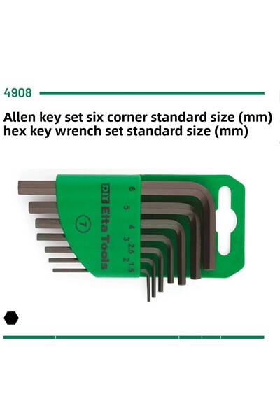 Elta Allen Key Set Six-Cornered 10 Pieces