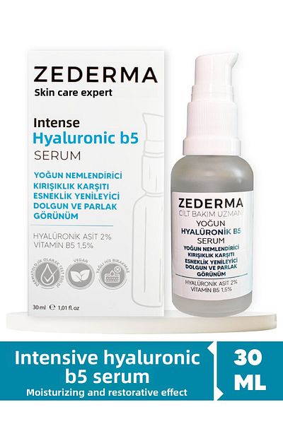 ZEDERMA Intensive Hyaluronic B5 Serum & Intensive Moisturizer & Elasticity Renewal & Vibrant and Bright Appearance