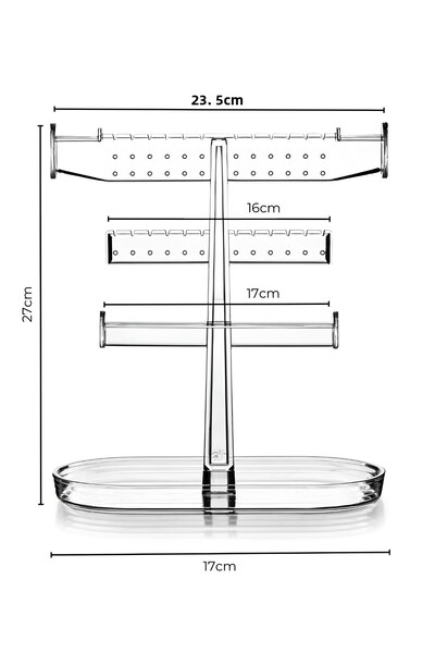 Pazar Kapısı 3-layer polypropylene jewelry organizer |   Modern and stylish jewelry stand