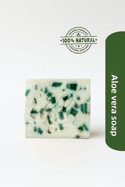 EDLIKE Natural Handmade Aloe Vera Soap Made of Pure Oils 110 Gr