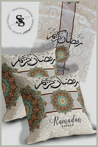SasoHome Ramadan Kareem & Ramadan Mubarak & Eid Mubarak Decorative Throw Pillow Cover