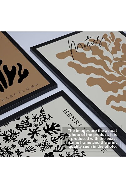 HOMEPACK Set de pictură din 5 piese cu cadru laminat negru Five-028