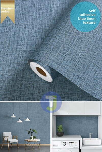 Technojet Αυτοκόλλητο λινό Look Κουζίνα Μπάνιο Πάγκος τοίχου Ντουλάπι Τραπέζι Κάλυμμα 60X300cm