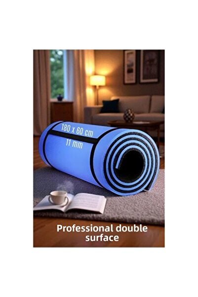 Skygo بساط بيلاتيس من موداكار - بساط رياضي - بساط يوجا 11 ملم مزدوج الجوانب أزرق
