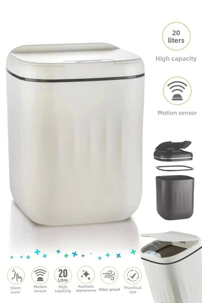 Clevora Smart Technological Sensor Trash Can Light Odor-Proof Kitchen Bathroom Wc of