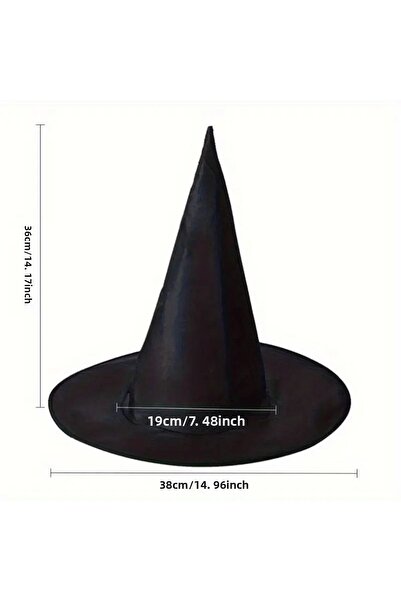 NW NessiWorld 8 قطع من قبعة الساحرة السوداء من Nessiworld - إكسسوار زي للبالغ...